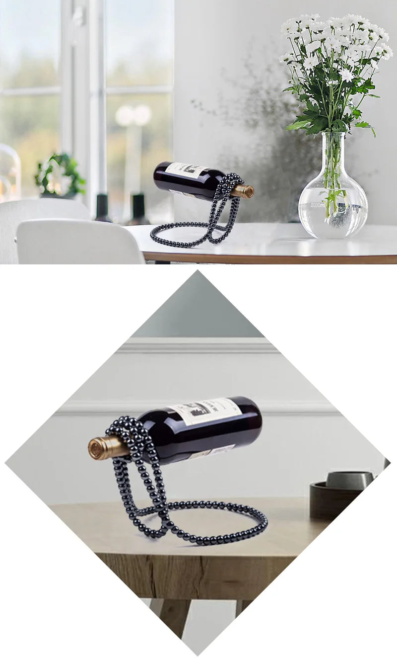 Enchanted Pearl Wine Stand: Magic Suspension Bottle Holder