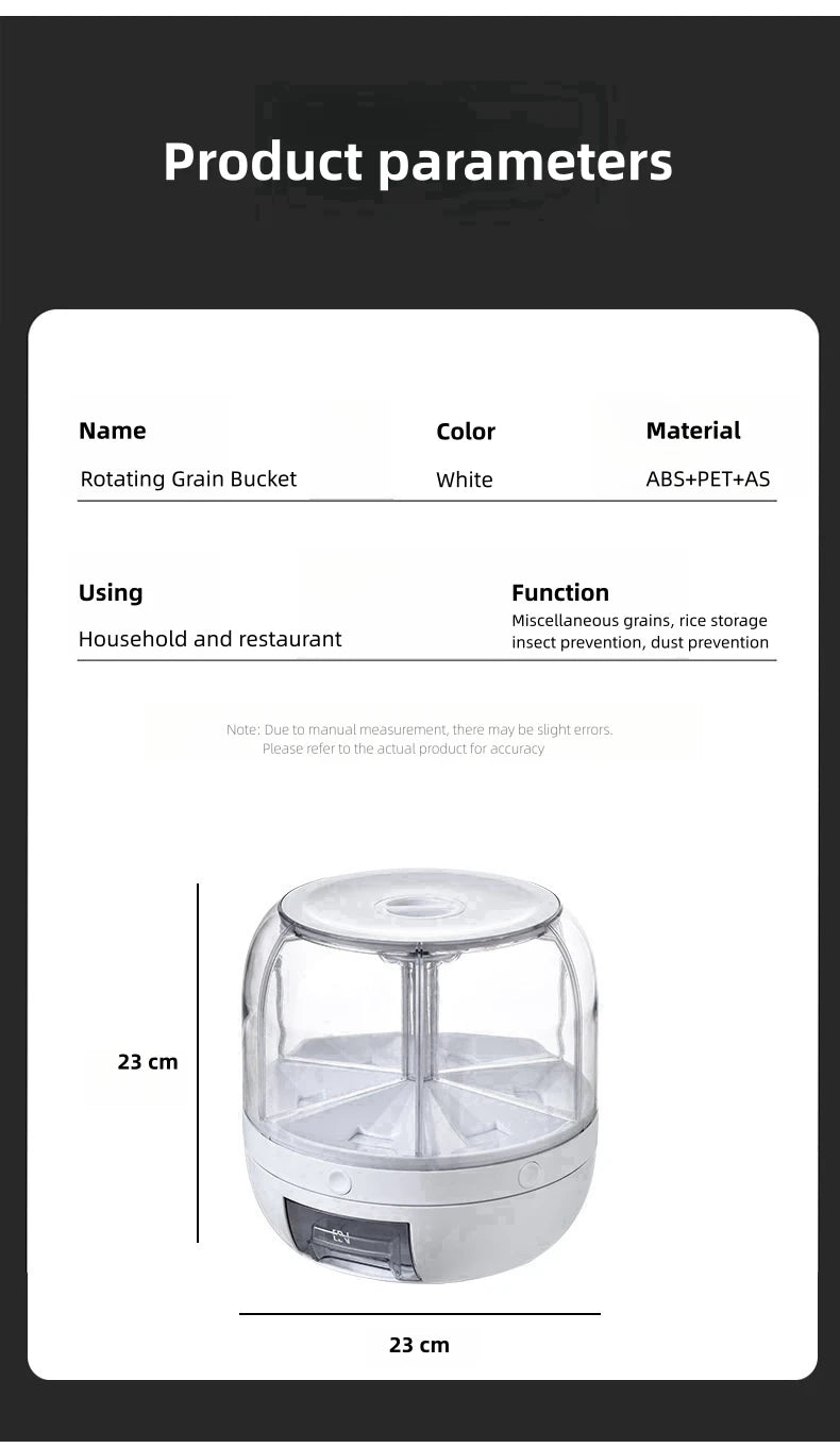 SpinStore 360: Rotating Grain 6 Dispenser