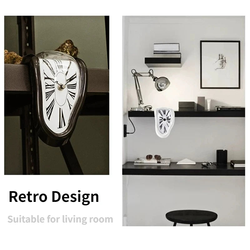 DaliDream Surreal Clock: Melting Wall Watch for Artistic Decor