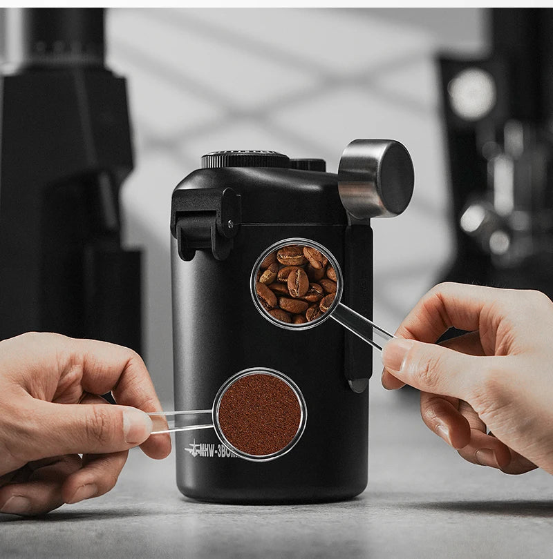 BaristaBoost Jar: Premium Sealed Coffee and Nut Storage with Spoon