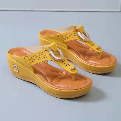 Ladies Non-Slip Wedge Platform Slippers - 2024 Comfortable Summer Sandals