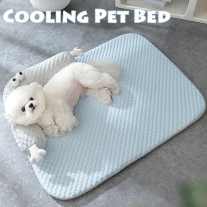 Thickened Memory Foam Dog Mat - Cooling Bed with Pillow Design