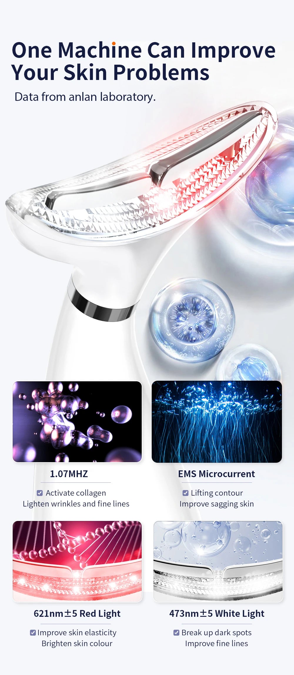 ThermoTone NeckCare: EMS Heating & Vibration Skincare Massager