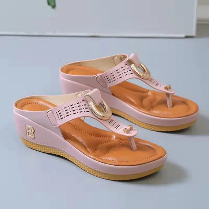 Ladies Non-Slip Wedge Platform Slippers - 2024 Comfortable Summer Sandals